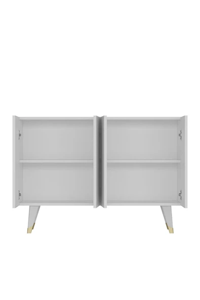 DEMONTE DECOR Quartdd (KM120) Konsol , Çok Amaçlı Dolap - Beyaz Altın (RAMADA KULP) - 6