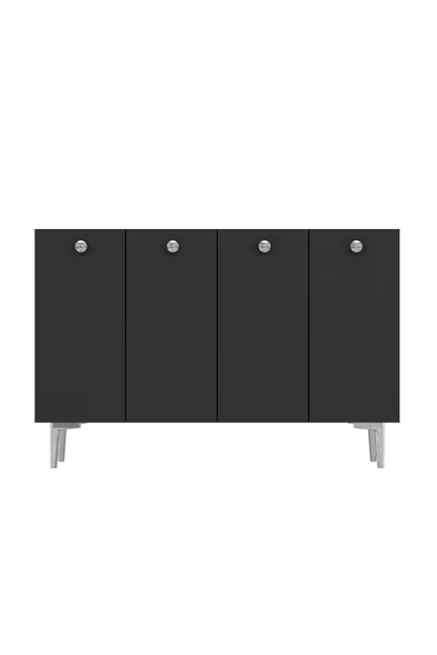 DEMONTE DECOR BETTYDD OFİS EVRAK DOLABI ANTRASİT-ANTRASİT-GÜMÜŞ - 2