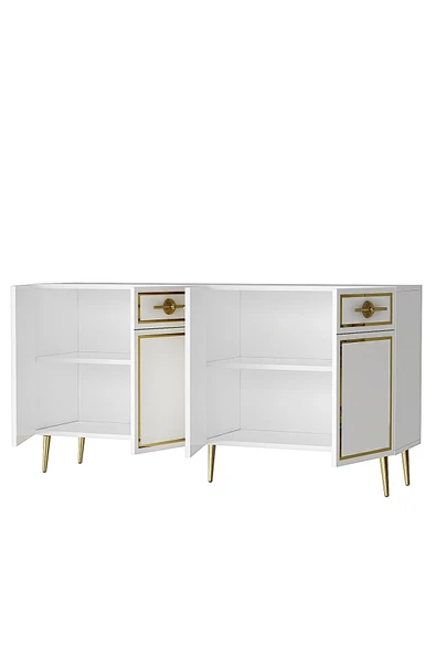 DEMONTE DECOR BELLYDD (KB150) KONSOL BEYAZ-ALTIN - Resim 5