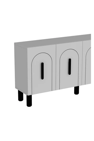 DEMONTE DECOR YOSUNDD (KB150) BOHEM KONSOL BEYAZ-BEYAZ-SİYAH KULP - Resim 5