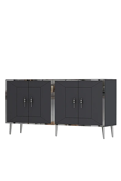 DEMONTE DECOR ARNODD (KB150) KONSOL ANTRASİT-GÜMÜŞ - Resim 6