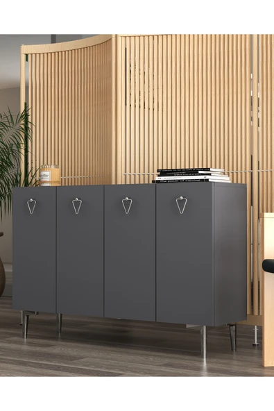 DEMONTE DECOR LEYLADD (KM120) KONSOL ANTRASİT-ANTRASİT-GÜMÜŞ - Resim 2