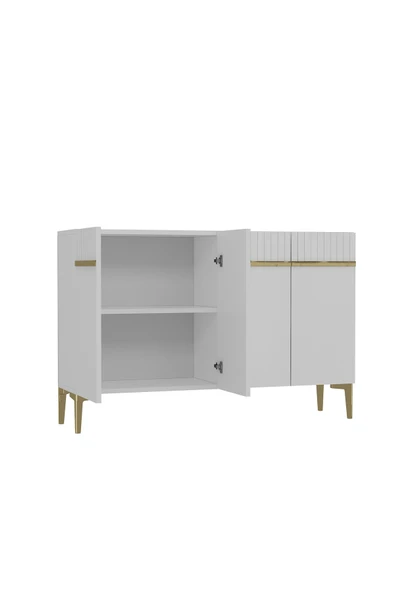 DEMONTE DECOR SWİSSDD (KM120) KONSOL BEYAZ-ALTIN - Resim 6