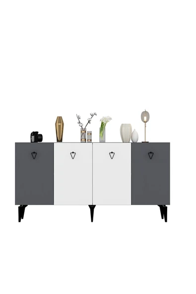 DEMONTE DECOR MİA KONSOL ANTRASİT-BEYAZ - 3