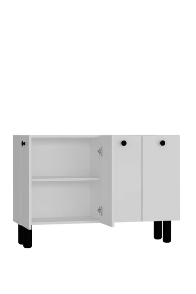 DEMONTE DECOR İLAYDD BOHEM OFİS EVRAK DOLABI BEYAZ-BEYAZ-SİYAH - 5