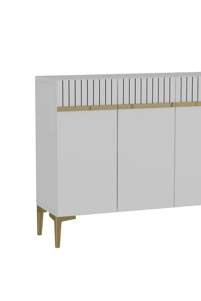 DEMONTE DECOR SWİSSDD (KM120) KONSOL BEYAZ-ALTIN - Resim 5