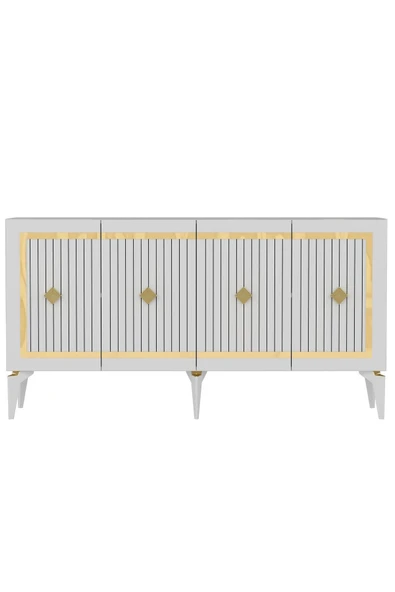 DEMONTE DECOR NOVVA KONSOL BEYAZ-ALTIN - Resim 5