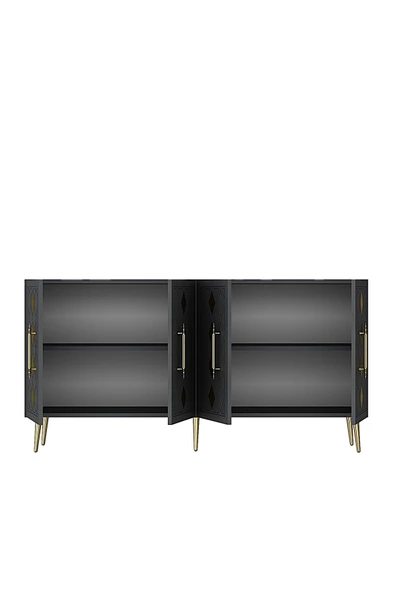 DEMONTE DECOR DOMEDD (KB150) KONSOL ANTRASİT-ALTIN - Resim 7