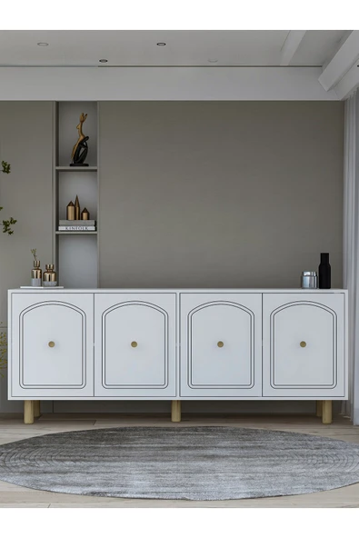 DEMONTE DECOR HAZALDD (KX180) BOHEM KONSOL - BEYAZ BEYAZ ürün görseli 1