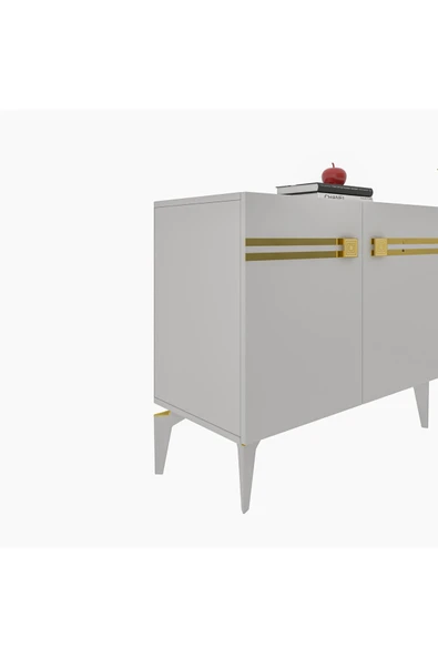 DEMONTE DECOR HAYATDD (KB150) KONSOL BEYAZ-ALTIN - Resim 5