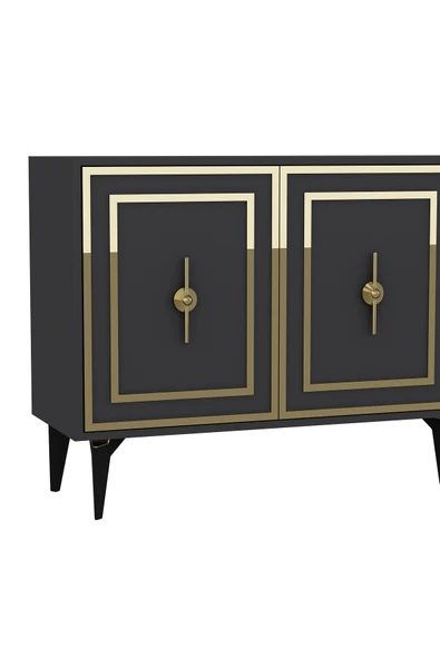 DEMONTE DECOR SAMBADD (KX180) KONSOL ANTRASİT-ALTIN - Resim 5