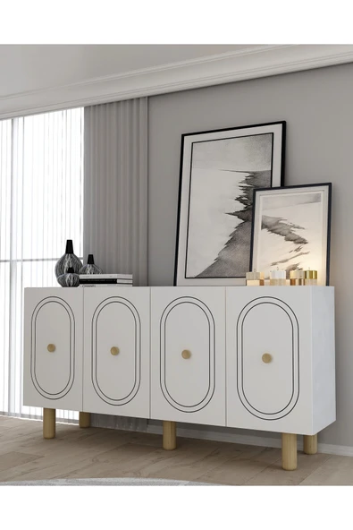 DEMONTE DECOR POLENDD (KB150) BOHEM KONSOL BEYAZ-BEYAZ - Resim 2