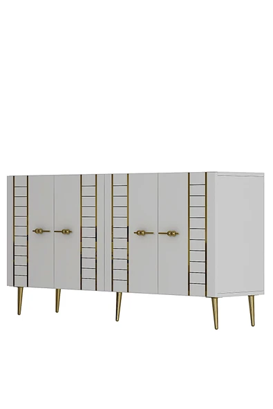 DEMONTE DECOR İMREDD (KB150) KONSOL BEYAZ-ALTIN - Resim 4