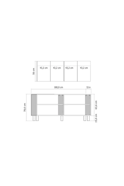 DEMONTE DECOR HAZALDD (KX180) BOHEM KONSOL - BEYAZ BEYAZ - Resim 7