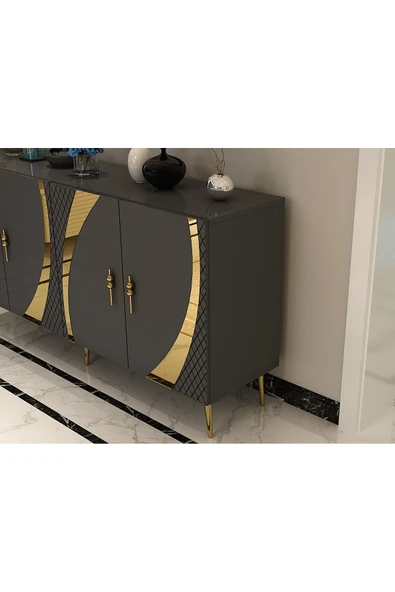 DEMONTE DECOR HOOKDD (KB150) KONSOL ANTRASİT-ALTIN - 3