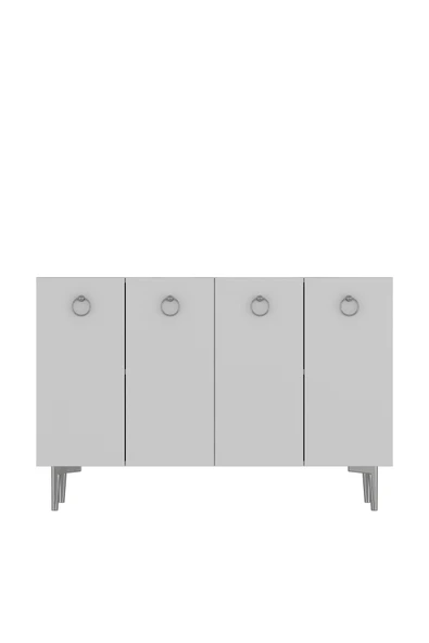 DEMONTE DECOR EFESDD MUTFAK KİLER DOLABI BEYAZ-BEYAZ-GÜMÜŞ - Resim 2