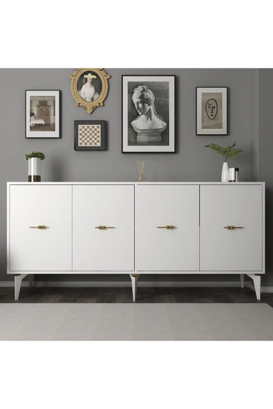 DEMONTE DECOR Sinta 180 Cm Konsol (KX180) Beyaz-beyaz ürün görseli