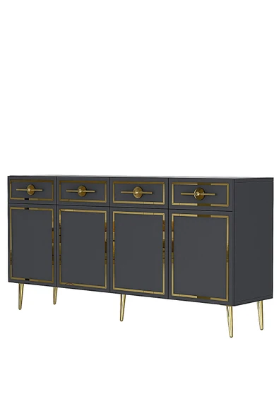 DEMONTE DECOR BELLYDD (KB150) KONSOL ANTRASİT-ALTIN - Resim 4