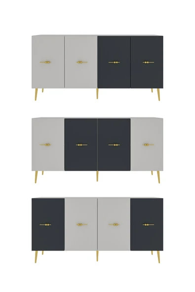 DEMONTE DECOR LOOPDD (KB150) KONSOL BEYAZ-ANTRASİT - Resim 3