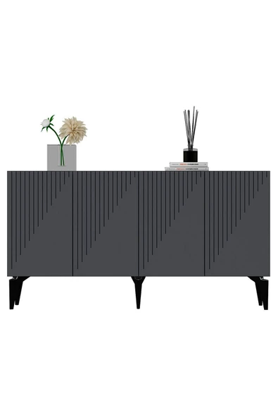 DEMONTE DECOR Grand Konsol Antrasit-antrasit - Resim 5