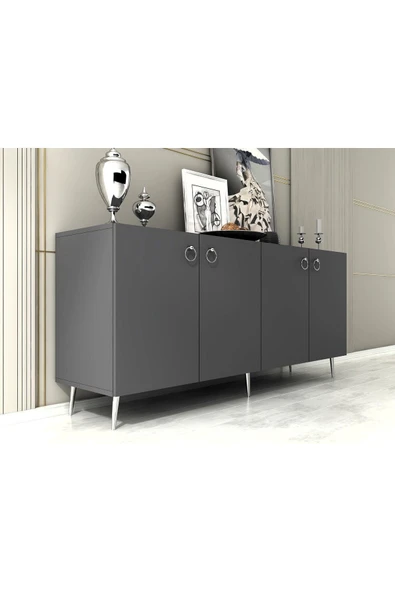 DEMONTE DECOR DROP KONSOL ANTRASİT-GÜMÜŞ ürün görseli