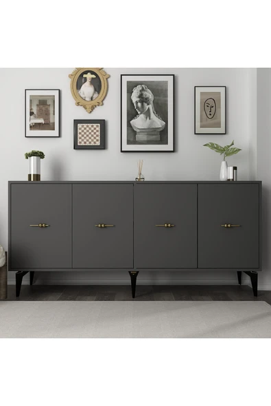 DEMONTE DECOR Sinta 180 Cm Konsol (KX180) Antrasit-antrasit ürün görseli