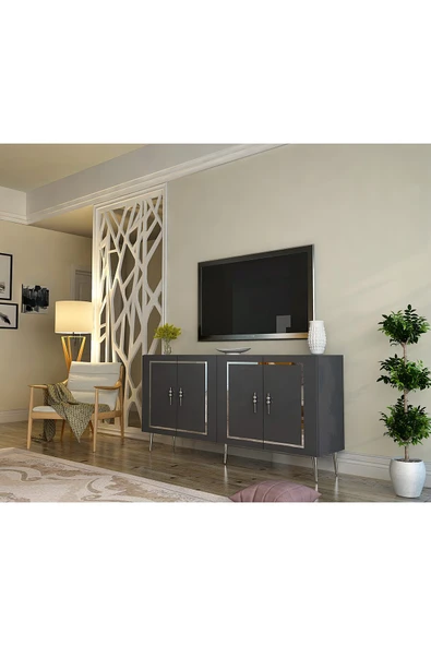 DEMONTE DECOR Pierodd (KB150) Konsol Antrasit-gümüş - Resim 2