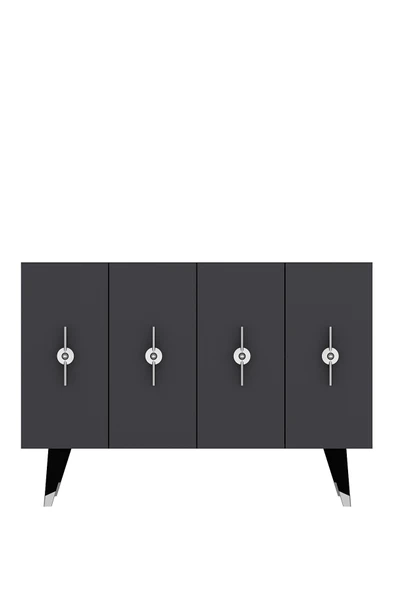 DEMONTE DECOR Quartdd (KM120) Konsol , Çok Amaçlı Dolap - Antrasit Gümüş (RAMADA KULP) - Resim 3