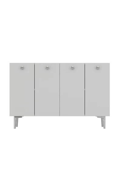 DEMONTE DECOR BETTYDD MUTFAK KİLER DOLABI BEYAZ-BEYAZ-GÜMÜŞ - Resim 2