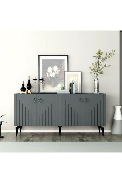 DEMONTE DECOR MEDA KONSOL ANTRASİT-GÜMÜŞ ürün görseli