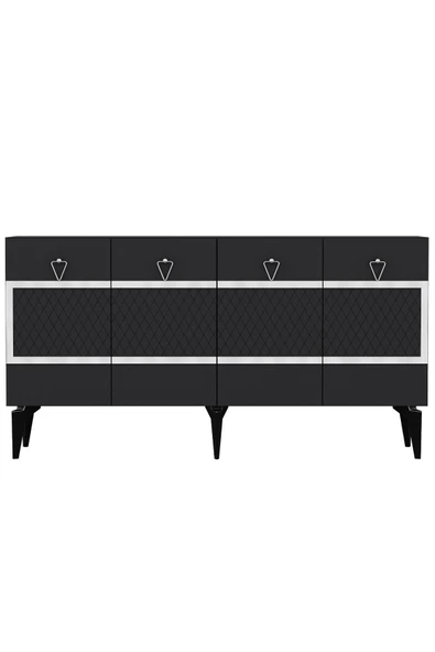 DEMONTE DECOR İPEK KONSOL ANTRASİT GÜMÜŞ - Resim 4