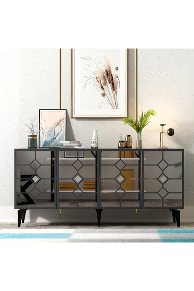 DEMONTE DECOR ADDEN KONSOL ANTRASİT-GÜMÜŞ ürün görseli