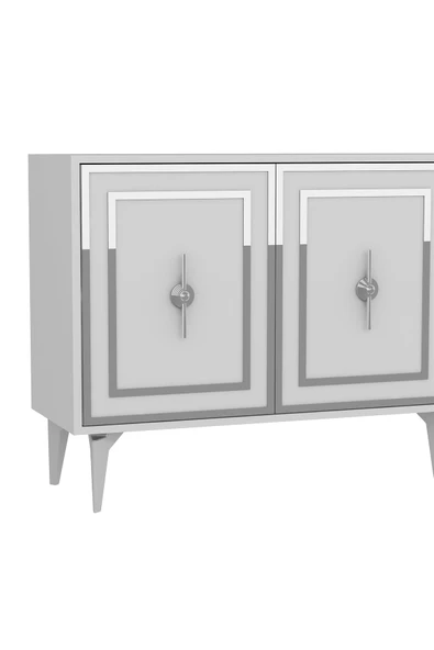 DEMONTE DECOR SAMBADD (KX180) KONSOL BEYAZ-GÜMÜŞ - Resim 5