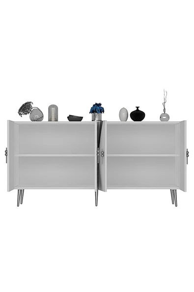 DEMONTE DECOR HOOKDD (KB150) KONSOL BEYAZ-GÜMÜŞ - Resim 5