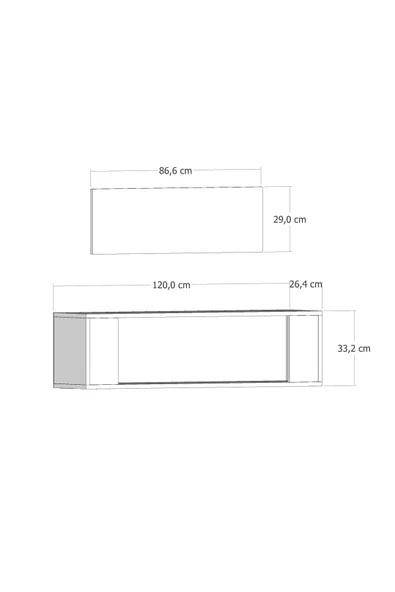 DEMONTE DECOR RESTOL3DD DUVARA MONTAJ TV SEHPASI - BEYAZ BEYAZ - 6