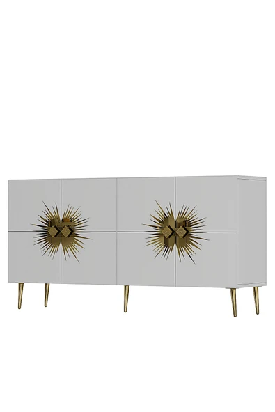 DEMONTE DECOR NİDADH (KB150) KONSOL BEYAZ ALTIN - Resim 4