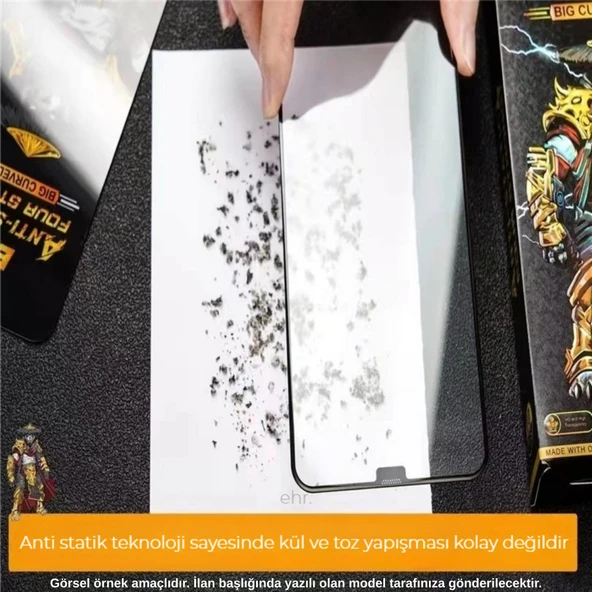 Samsung Galaxy A06 Uyumlu Toz Geçirmez Kavisli Kenar 9D Full Ekran Koruyucu Cam x3 - 4