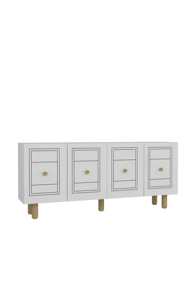 DEMONTE DECOR DARİODD (KB150) BOHEM KONSOL BEYAZ-BEYAZ - Resim 4