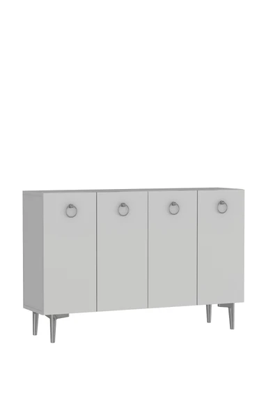 DEMONTE DECOR EFESDD MUTFAK KİLER DOLABI BEYAZ-BEYAZ-GÜMÜŞ - Resim 3