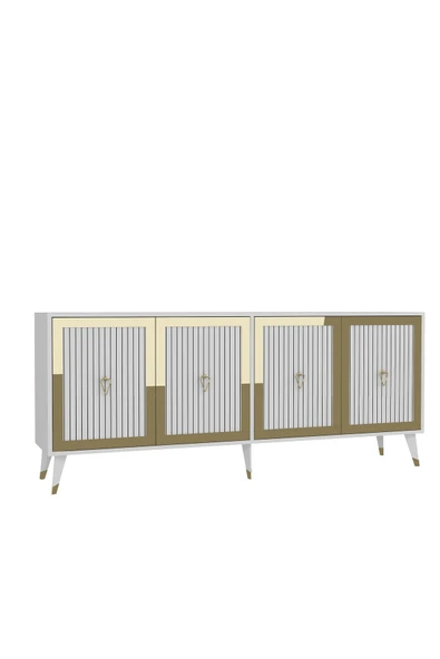 DEMONTE DECOR BENNERDD (KX180) KONSOL BEYAZ-BEYAZ-ALTIN - Resim 4