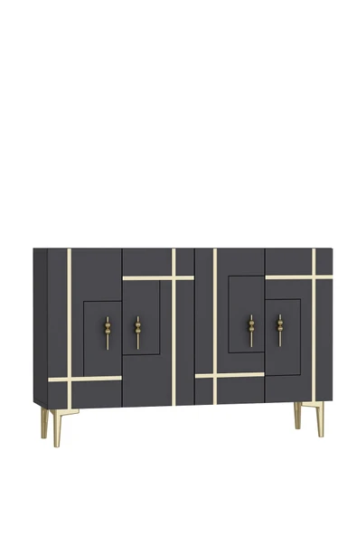 DEMONTE DECOR SİNADD (KM120) KONSOL ANTRASİT-ALTIN - Resim 4