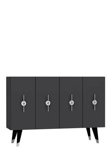 DEMONTE DECOR Quartdd (KM120) Konsol , Çok Amaçlı Dolap - Antrasit Gümüş (RAMADA KULP) - Resim 4