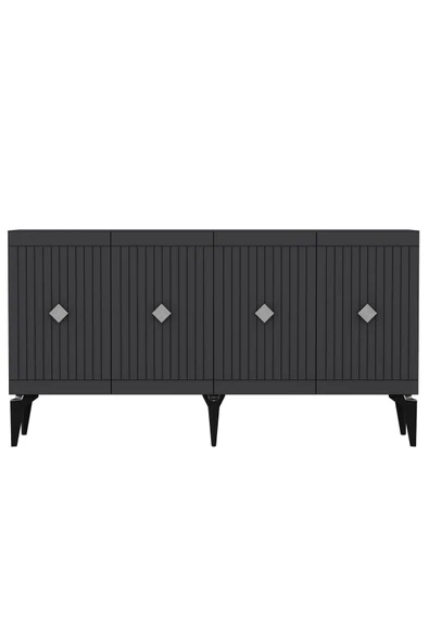 DEMONTE DECOR MİDDAS KONSOL ANTRASİT-GÜMÜŞ - Resim 5