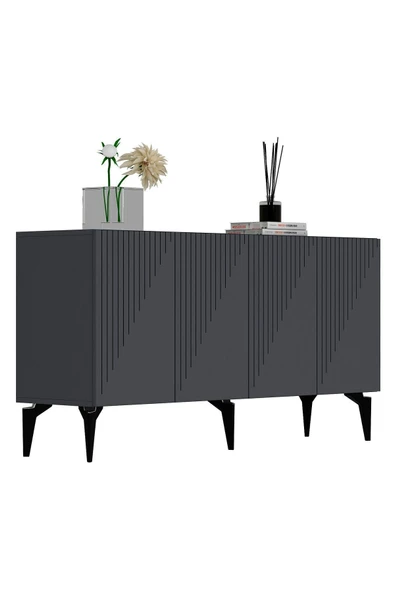 DEMONTE DECOR Grand Konsol Antrasit-antrasit - Resim 6