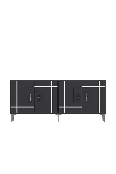 DEMONTE DECOR SİMGEDD (KX180) KONSOL ANTRASİT-GÜMÜŞ - Resim 3