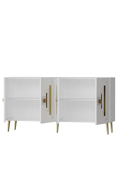 DEMONTE DECOR SEDUNADD (KB150) KONSOL BEYAZ-ALTIN - Resim 5