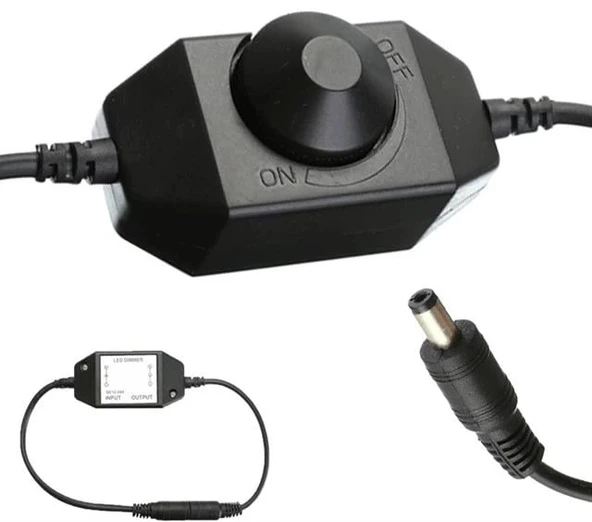 Powermaster DC12V-DC24V 2A Tek Renkli Şerit Led Dimmer Işık Şiddeti Kontrolü