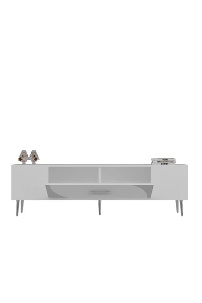 DEMONTE DECOR DEKOP2DD TV SEHPASI BEYAZ-GÜMÜŞ - 6