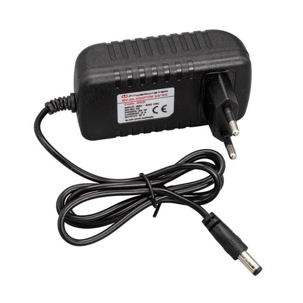 Powermaster PM-4531 12 Volt - 2 Amper 5.5*2.5 Mm Uçlu Plastik Kasa Priz Tipi Adaptör - 3