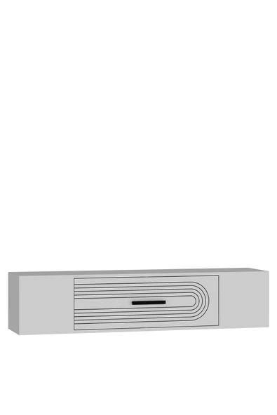 DEMONTE DECOR KODAKL3DD DUVARA MONTAJ TV SEHPASI BEYAZ-BEYAZ - Resim 5